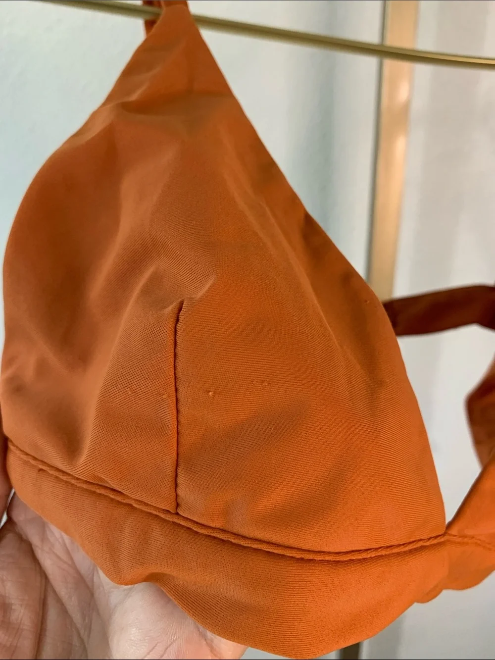 Polly- Women's Triangle Bralette - Rust Orange- Size 6